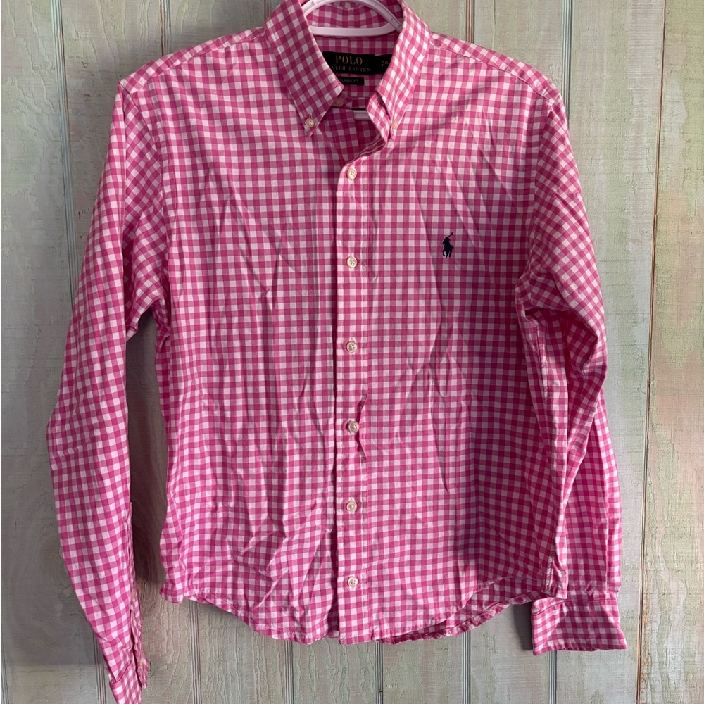 Ralph Lauren Pink Checkered Men's Shirt